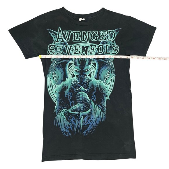 Avenged Sevenfold Men's Black Band T-Shirt Metal Rock Graphic Tee Size XS - Picture 2 of 9